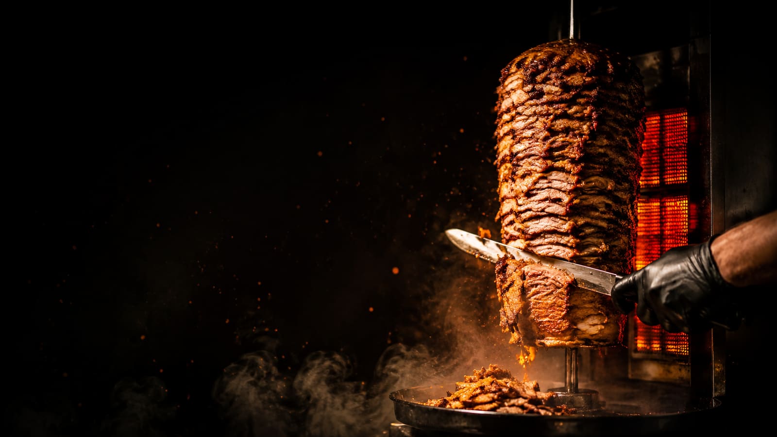 Restaurant website, dark luxury design